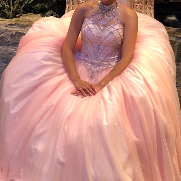 light pink dress size 16